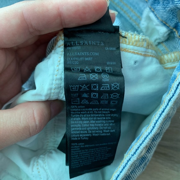 All Saints Denim Mini Skirt - Picture 4 of 4